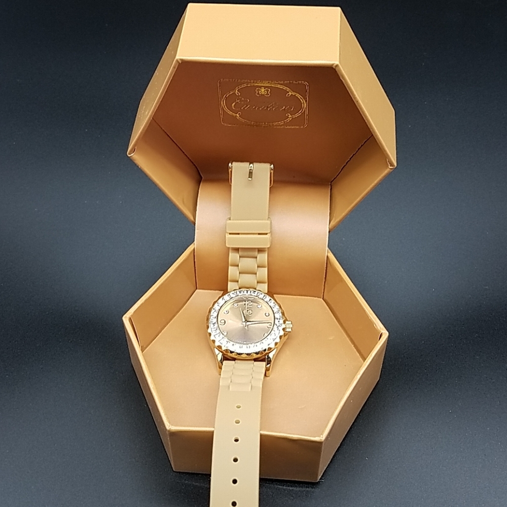 Gold tan watch